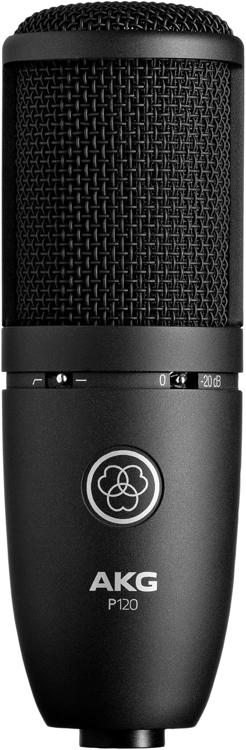 AKG P120 Studio Condenser Microphone, Black, XLR